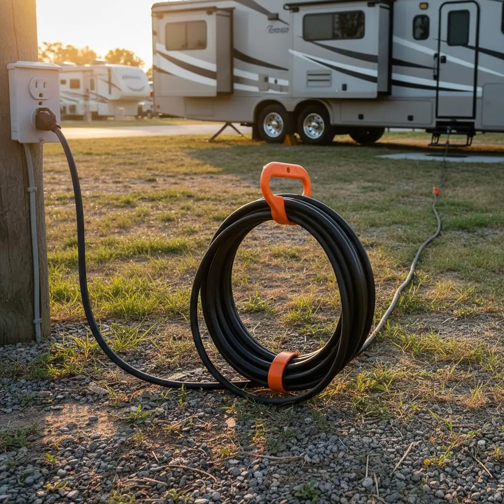 Heavy Duty Power Connection Cable 30FT 50A For Motorhome Travel Trailer Camper, Molded Connector Carrying Handle 125/250V STW