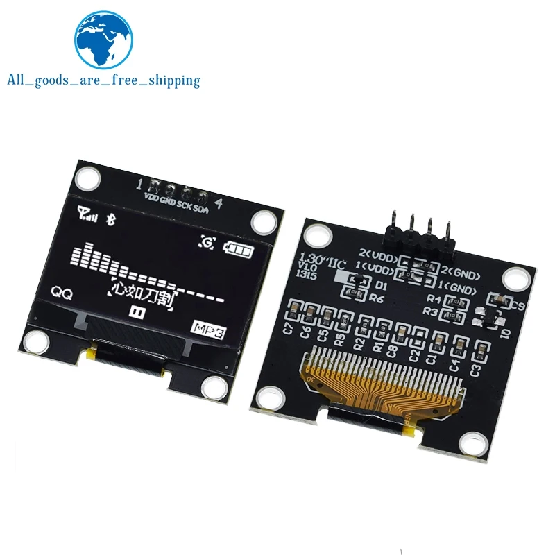 Imagem -06 - Tzt-oled Módulo de Exibição para Arduino Placa de Tela Lcd Vdd Gnd Sck Sda Iic Serial White 128x64 I2c Ssd1315 12864 13 Polegadas