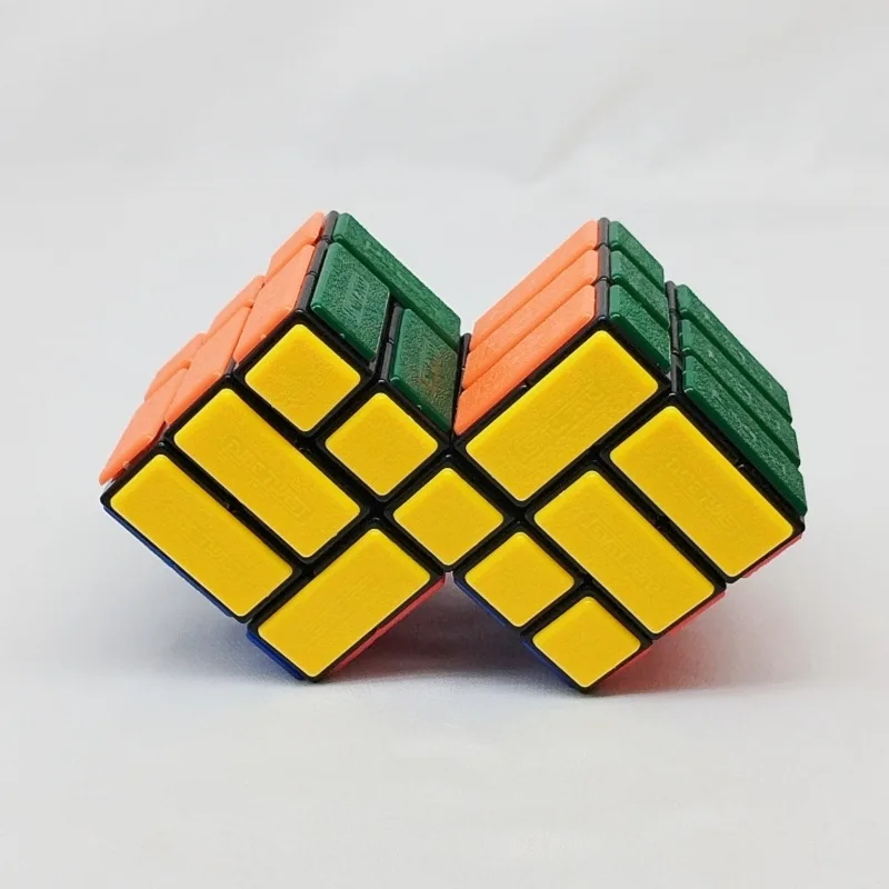 [نافذة] مكعب بيكيوب مزدوج متصل 3x3 مكعب سحري ملزم متصل دوران محدود مكعب لعبة ألغاز تحدي الصعوبة