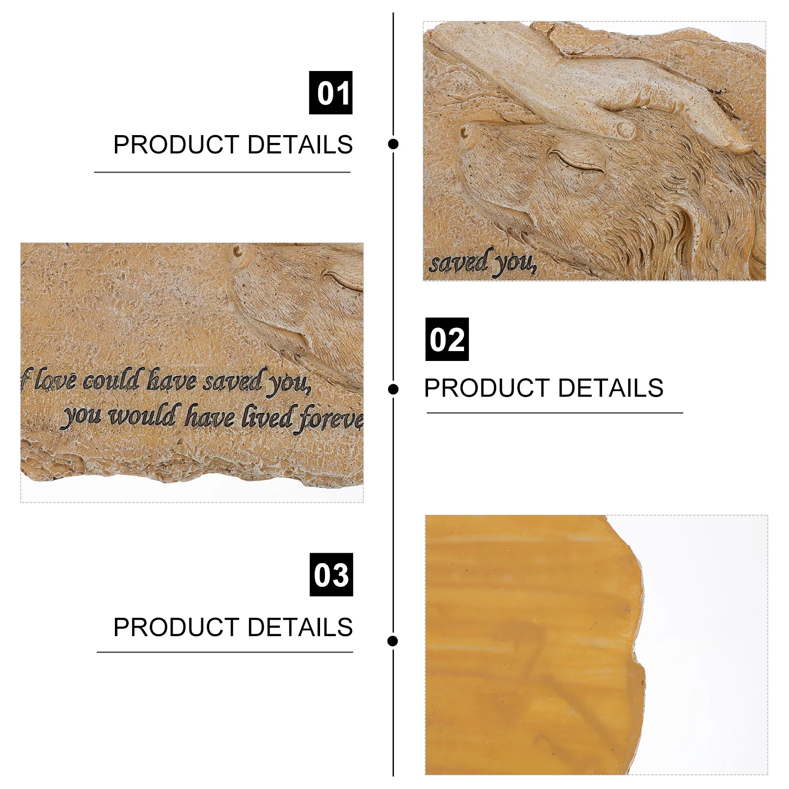 

Dog Memorial Grave Marker Pet Tribute Statue Waterproof Resin Craft Sculpture Home Garden Decor Memorial Pet Statue