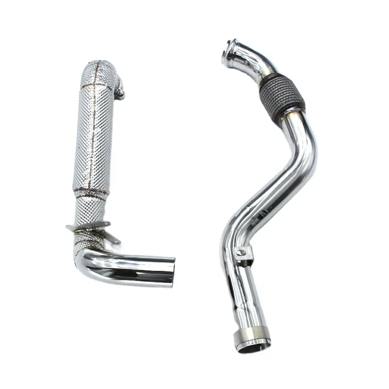 OEM High Performance Catless Exhaust Downpipe For CLA250 2.0T 2014-2021 Stainless Steel downpipe With Heat Shield