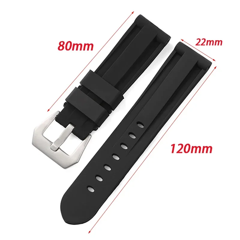 20mm 22mm 24mm 26mm Silicone Watch Band for Panerai Strap Rubber Bracelet Men Women Sport Replacement Watch Band for Omega Band