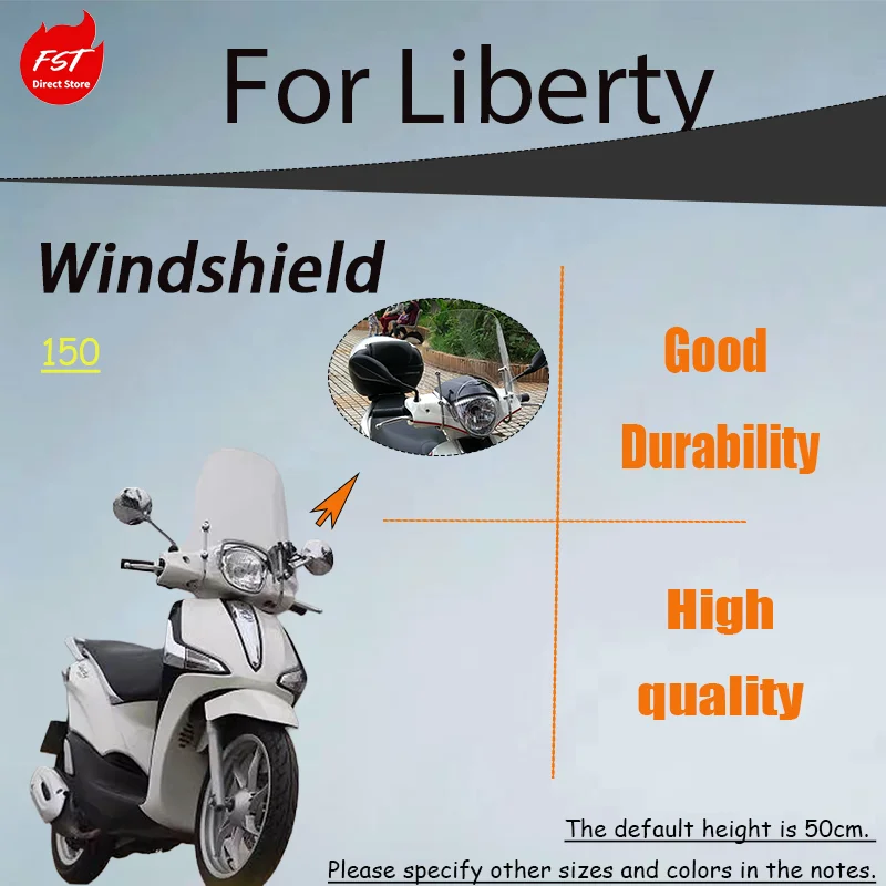 

Оригинальное импортное ветровое стекло для Piaggio Liberty 150, увеличенный передний ветроотражатель
