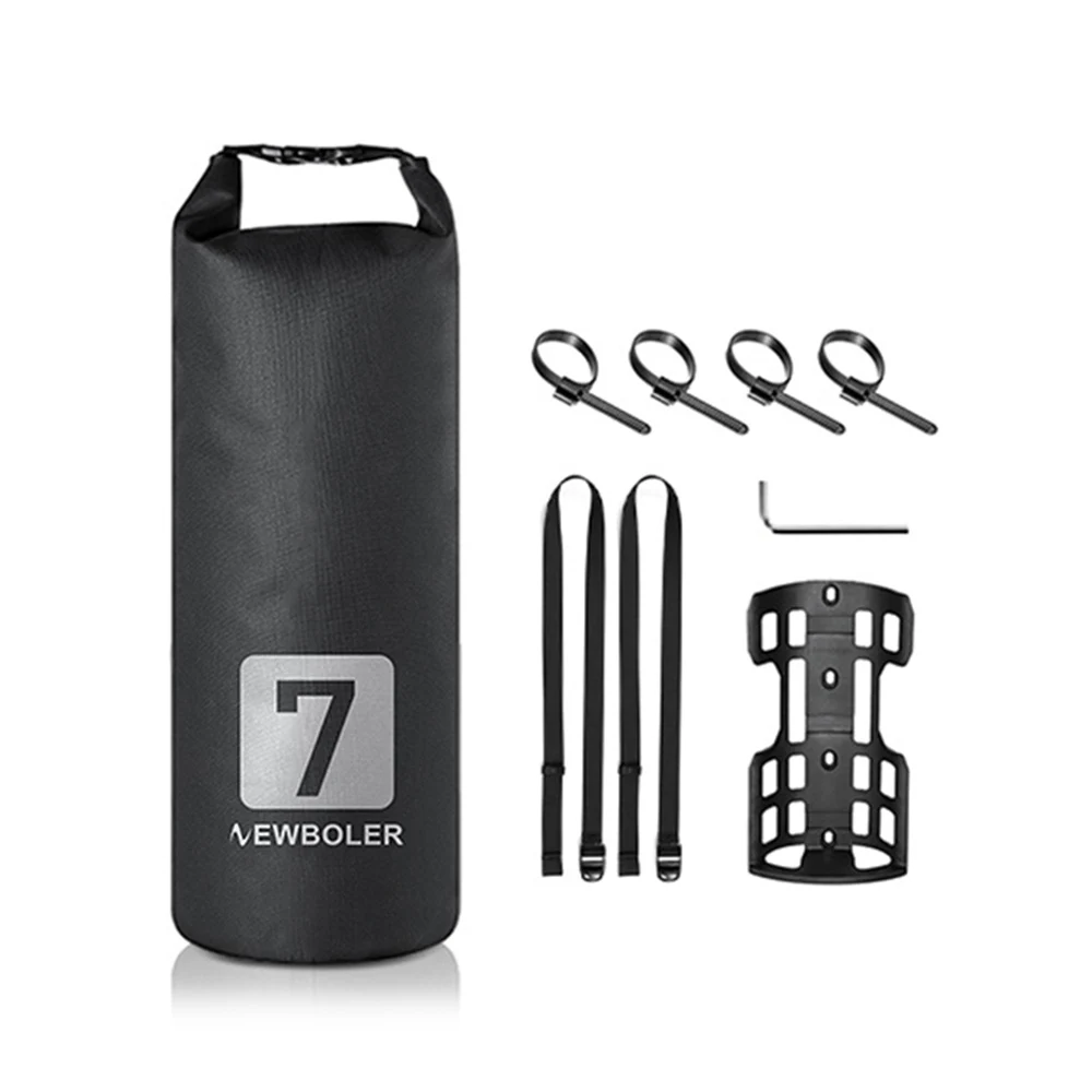 3L/7L Bike Fork Bag Waterproof Roll Top Design Dry Bag Cycle Pack Bike Pannier Portable Multi-functional Bicycle Fork Bag