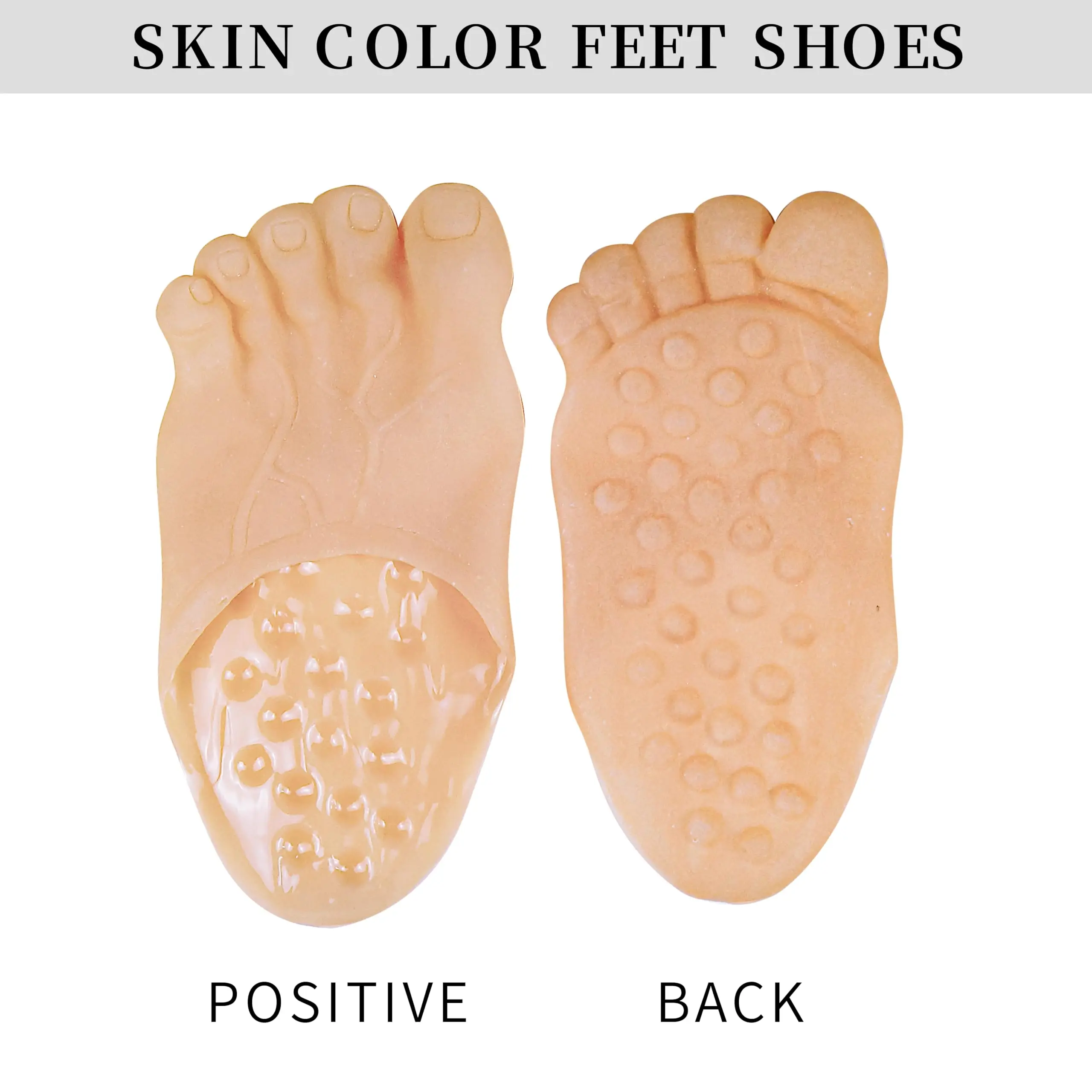 Funny Foot slippers - Barefoot slippers Novelty plastic clothing Toe shoes Big Foot photo men's and women's clothing accessories
