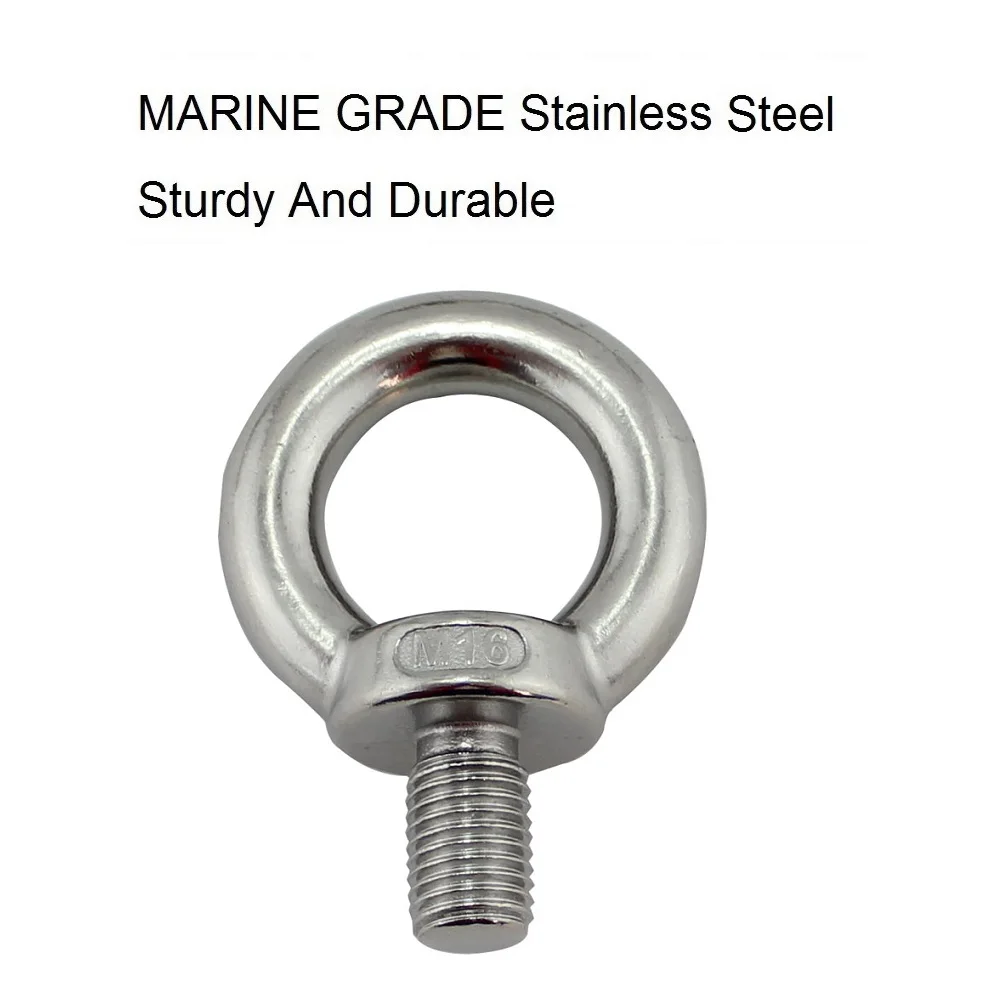 DIN580 Stainless Steel  304 And 316 Lifting Eye Screw Bolt Snap Marine Collared Liting Ring