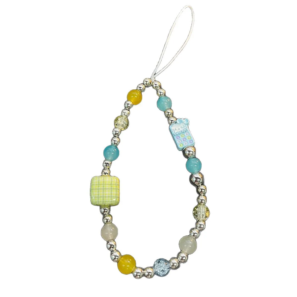 مطرز الأصفر متقلب KT القط BB الهاتف الحبل Ins شريط للرسغ رائعة وجميلة حقيبة الديكور آيفون 17 16 سامسونج