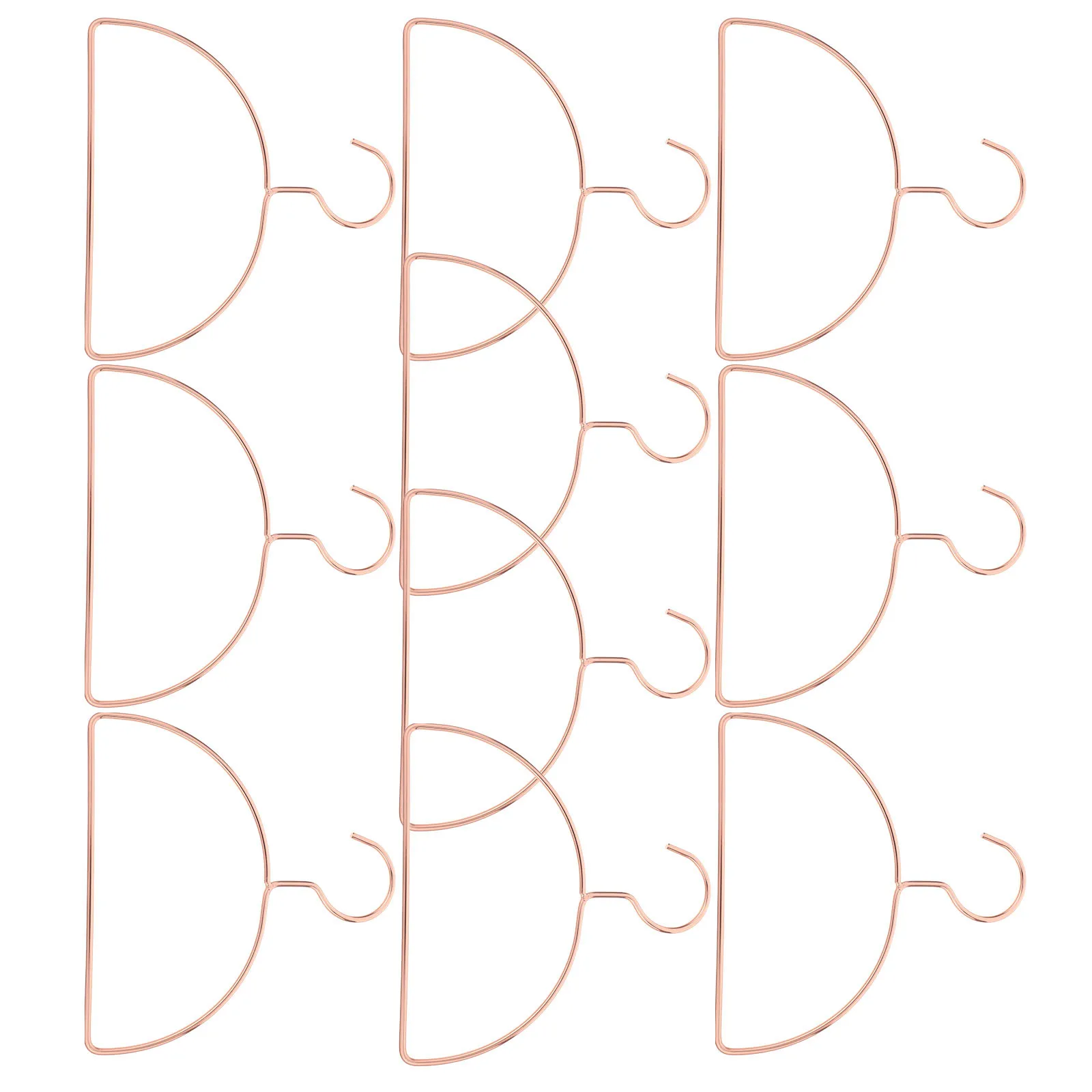 

10Pcs Semi Circular Wardrobe Hangers Metal Scarf Tie Belt Organizer Non Slip Space Saving Clothes Rack Semi Circle Dress Hanger