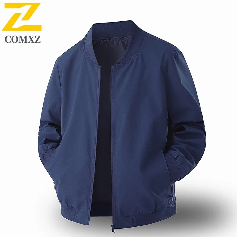 COMXZ Light Luxury Trench Coat Handsome Designer Solid Color Windproof Loose Golf Wedding Chaqueta Autumn Business Men Jackets