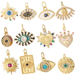 Evil Eyes Heart Charm Women's Devil's Eye Jewelry DIY Bracelet Necklace Keychain Earring Protector charms for jewelry making