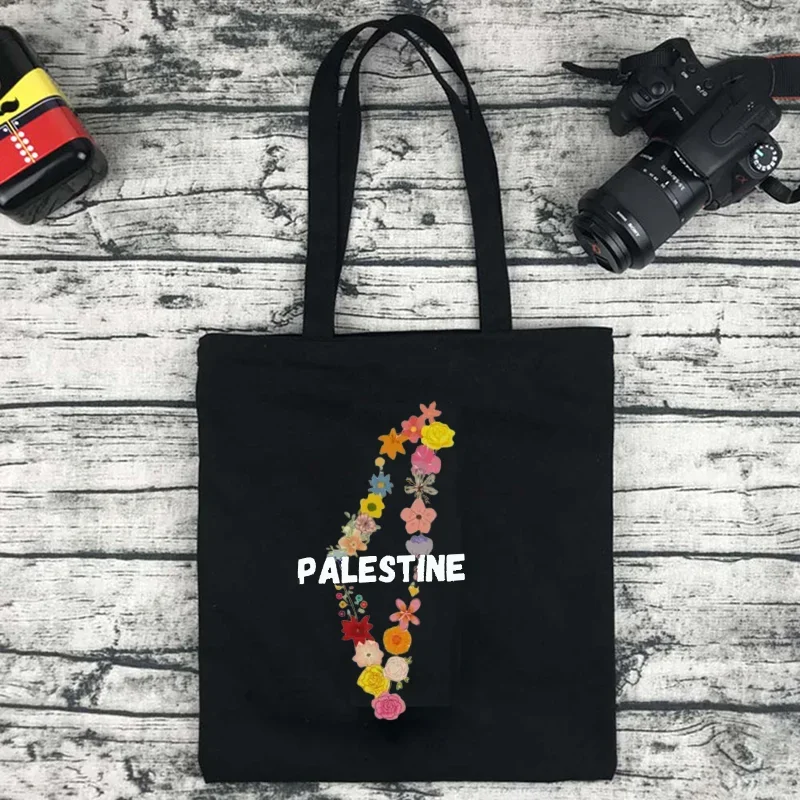 Trendy Floral Shopper Bag Women Capacity Canvas Tote Bag Aesthetics Shoulder Bags Travel Luggage Clutch Stylish Enchanting Totes