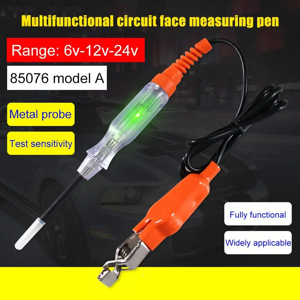 Voltage Circuit Tester 6V 12V 24V Auto Truck Diagnostic Test Tools Automotive Light Probe Pen Auto Repair Motorcycle Accessories