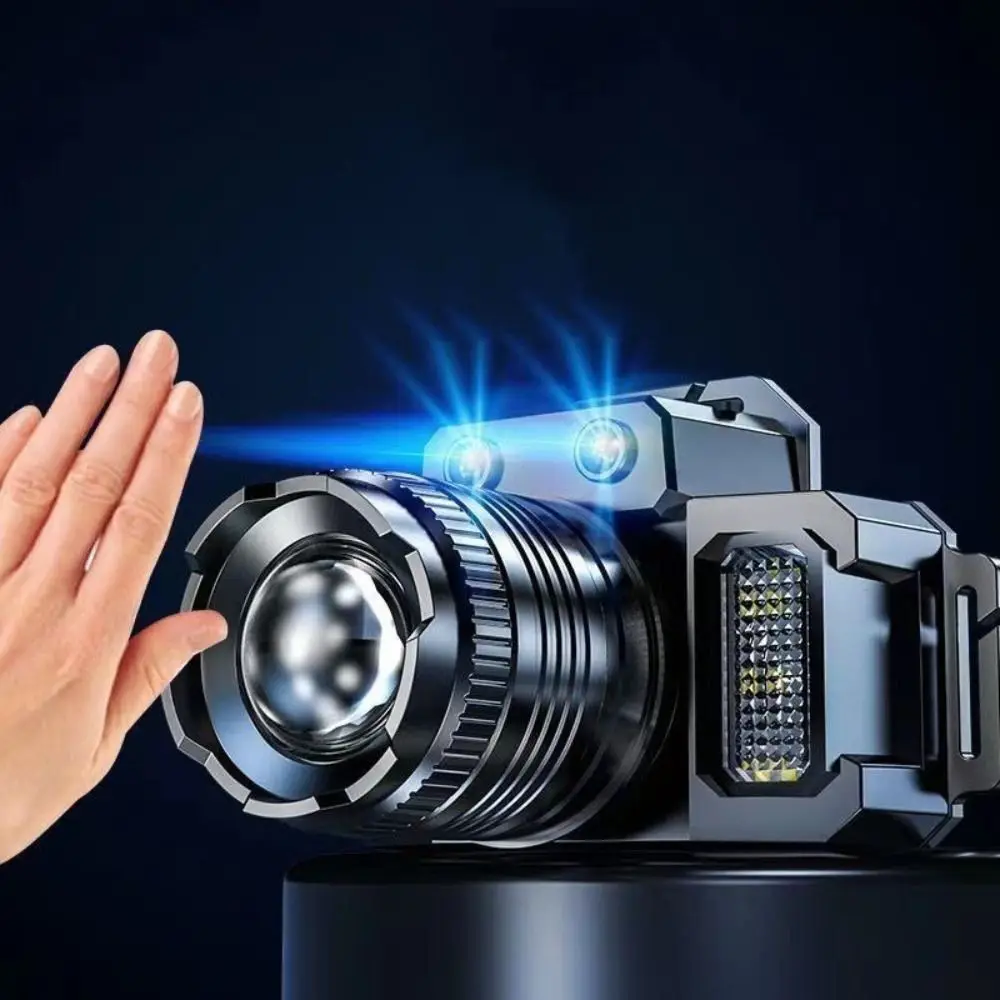

Torch Light Motion Sensor LED Headlight Powerful Bright Adjustable Waterproof Head Lamp 5 Modes Work Light Outdoor Adventures
