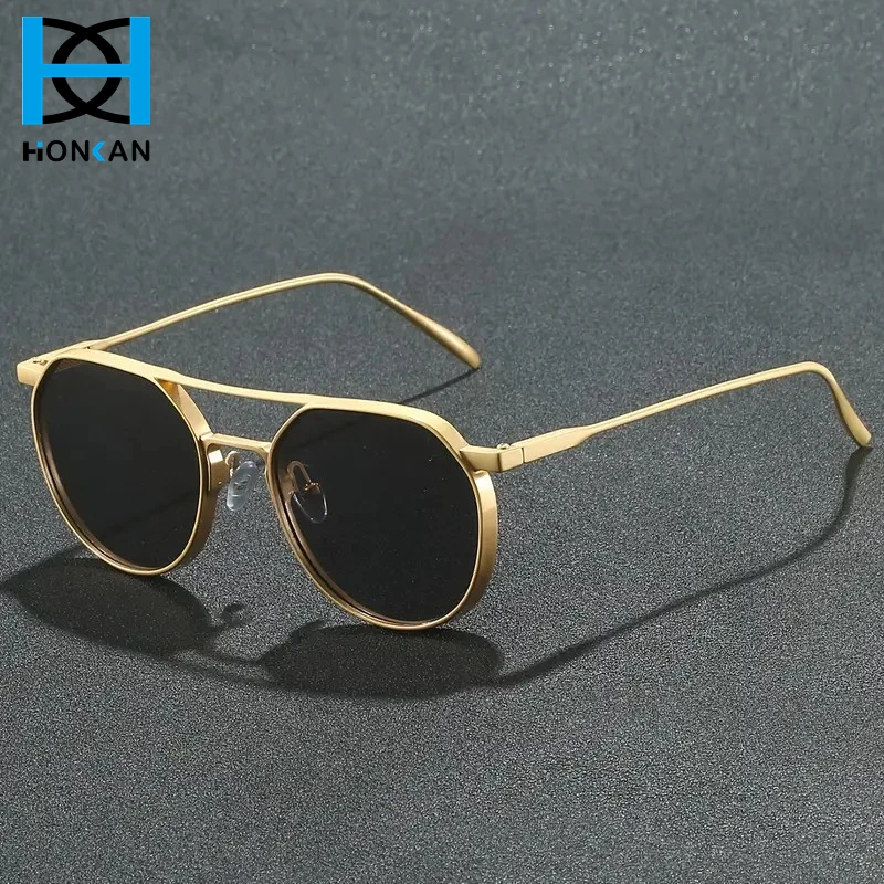 

Retro Pliot Men Sunglasses Driving Fishing Steampunk Sun Glasses For Women UV400 Eyeglasses Metal Frame