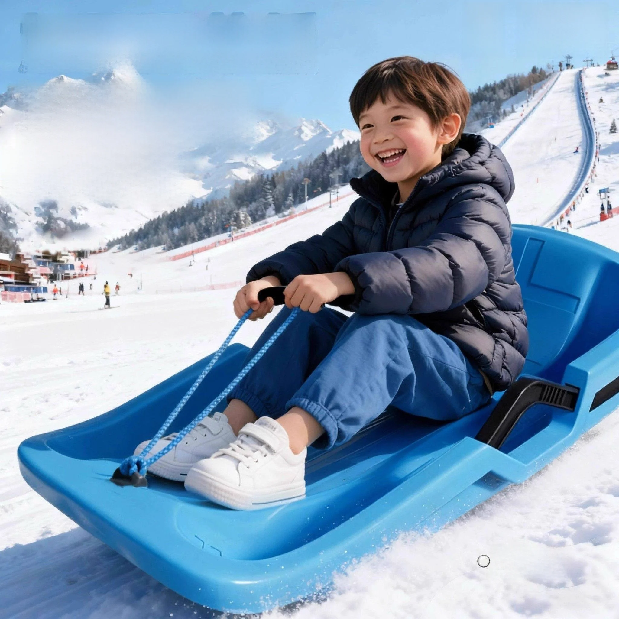 

Thickened Wear-Resistant Adult Outdoor Snowboard Single Board Slide Sandboard Sled Car Children's Play Equipment Plastic Mate...