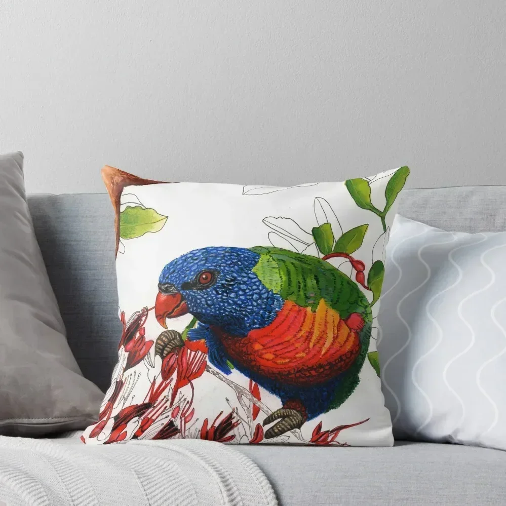 

Lorikeet Rainbow Australian Bird Throw Pillow Christmas Pillow Covers Cusions Cover Ornamental Pillow