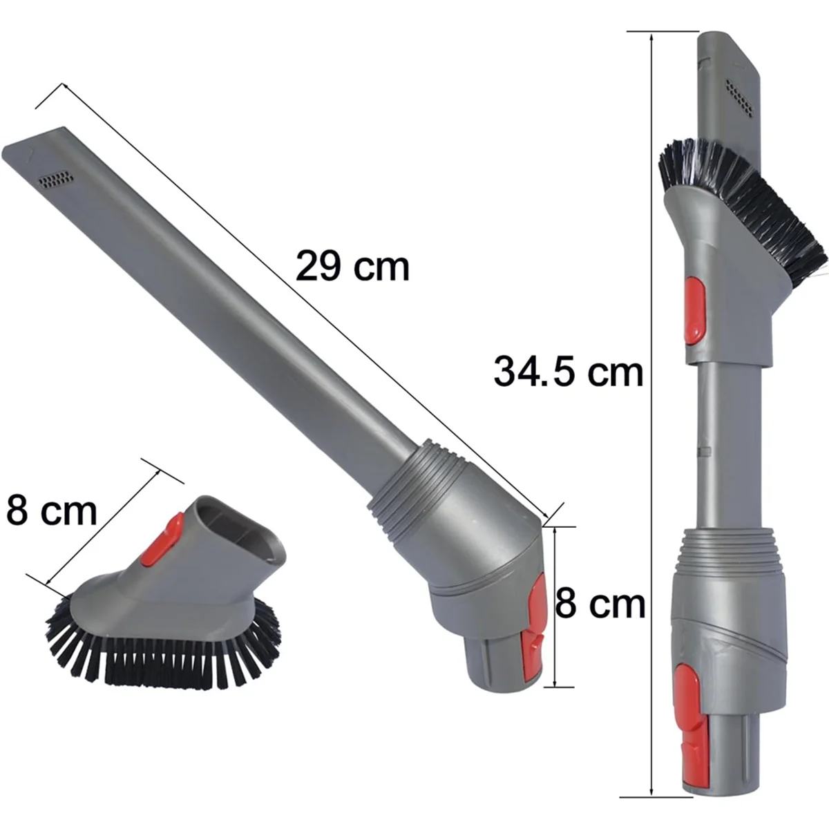 แปรงปัดฝุ่น V15 V12 V10สำหรับ V7 V8เครื่องมือหัวฉีดรอยแยกมุมแคบ-อุปกรณ์เสริมดูดฝุ่น