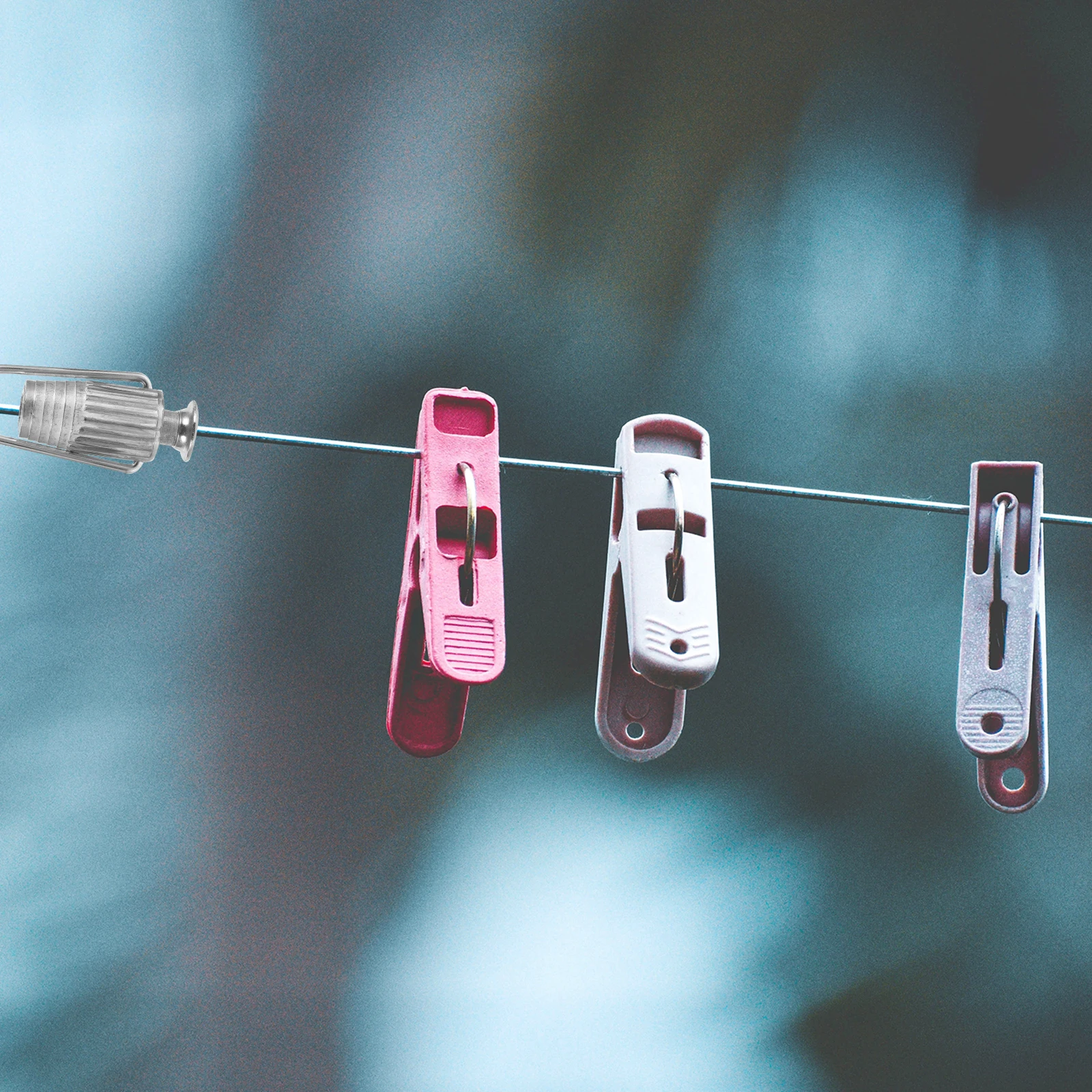 

4pcs Metal Clothesline Tightener Aluminum Twist Operated Spring Ball Bearing For Household Laundry Line Drying System Tools