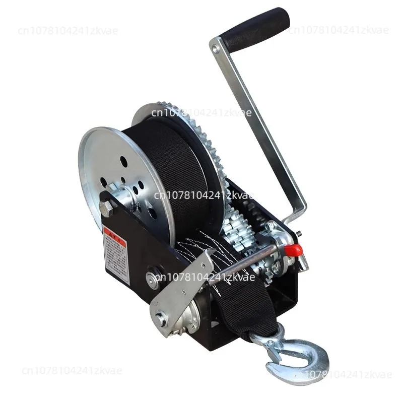 2500 Lb Two-Way Self-Locking Portable Hoist Heavy Duty Hand Winch