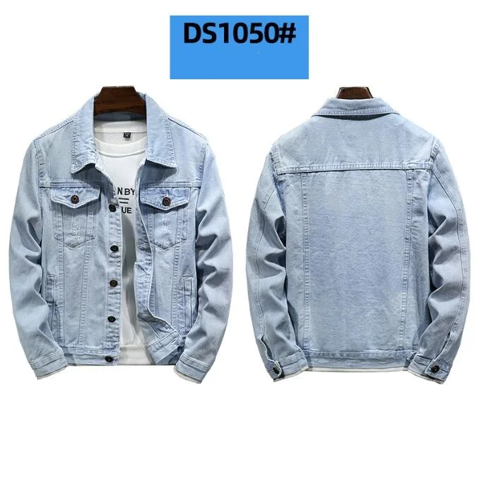 2025 Autumn Men Denim Jackets Fashion Motorcycle Vintage Jeans Jackets Simple Slim Fit Cotton Casual Black Blue Coats