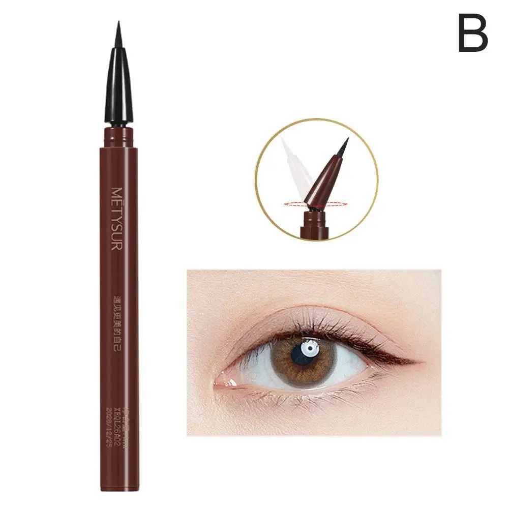 Black Liquid Eyeliner Waterproof Long Lasting Eye Liner Quick Cosmetic Liquid Natural Pencil Not Bloom Eyeliner Pen Tool Dr P4x2