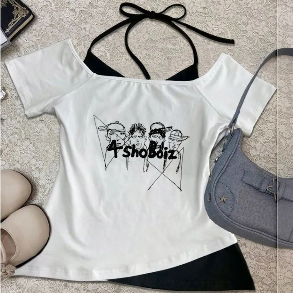 Lngshot crop top teen meme gothic korean fashion shirt y2k japan emo 2000s anime