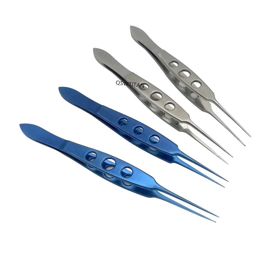 Micro tweezers Straight Toothed Forceps Tying Forceps 108mm Microscopic Ophthalmic surgical instruments