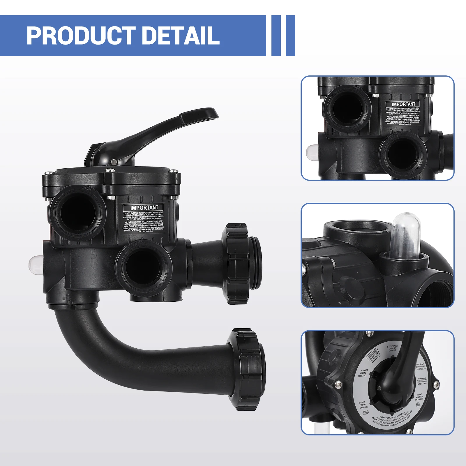 Backwash Valve Coupling SP0710XR50 Compatible with Hayward Pro-Series Vari-Flo Backwash Valve Coupling Fit for 1-1/2