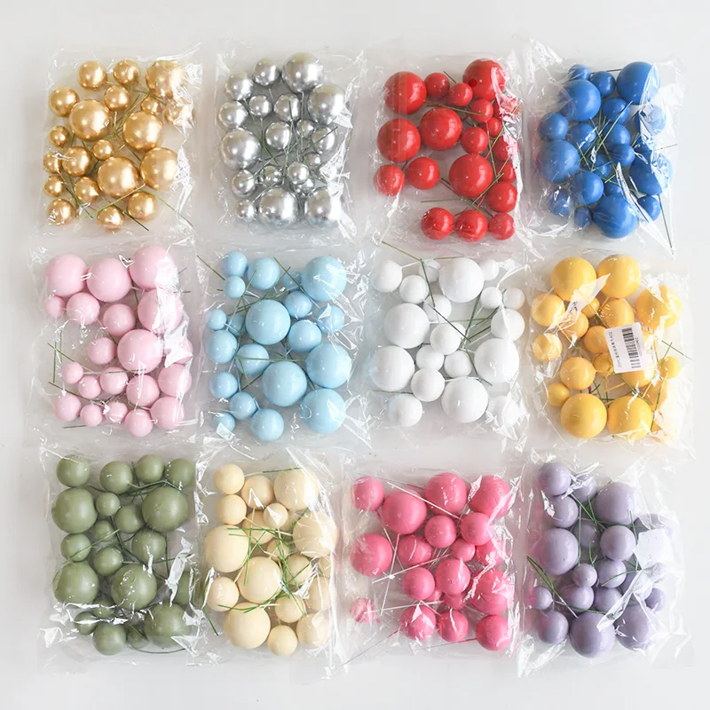 20 Stück bunte Kugeln Kuchen Topper Mini Luftballons Cupcake Einsatz Sticks für Hochzeit Geburtstag Party Kuchen DIY Dekoration Babyparty