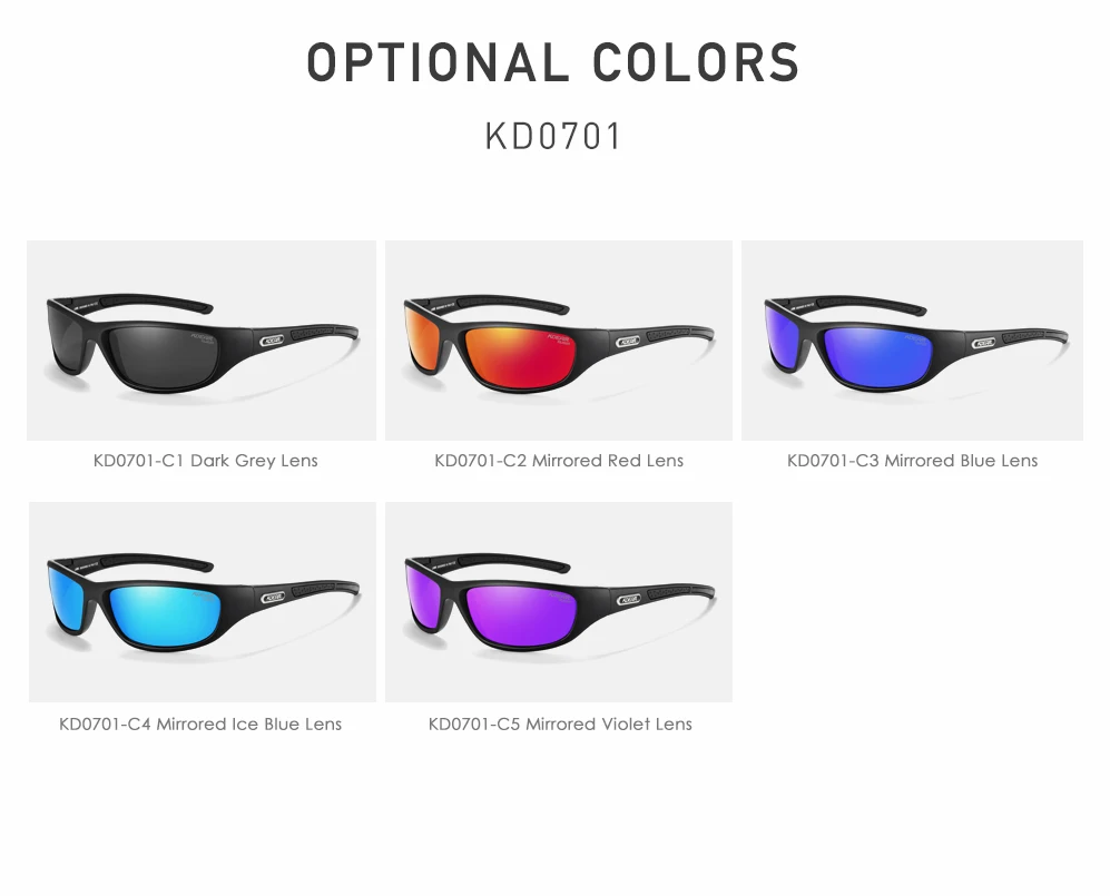 Kdeam fishing performance herren sonnenbrille polarisiert tr90 material markenlogo fahrrad brille mit reiß verschluss koffer kd0701 – Detail 7