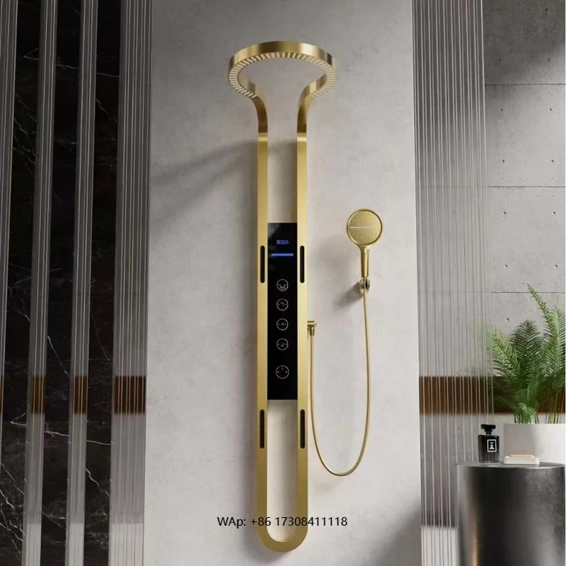 shower board gold modern creative waterfall shower head mixer set rain shower board system