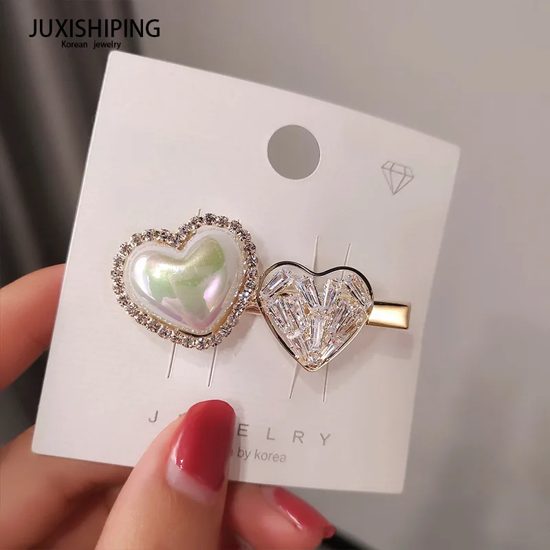 Pearl Hair Side Clip for Women Elegant Fringe Holder Korean Trendy Heart Shape Hair Accessories Premium Soft Durable