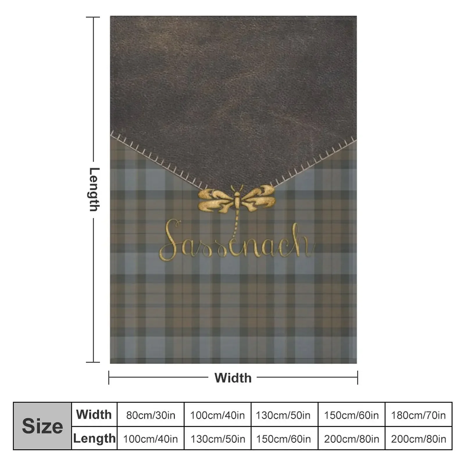 Leather and tartan - Sassenach Throw Blanket Travel Furry Polar Blankets