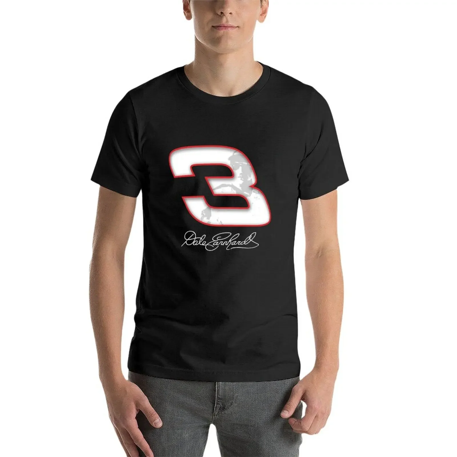 Camiseta de conductor de coche de carreras Dale Earnhardt, camiseta gráfica vintage blanca para niños, top de verano, ropa para hombres