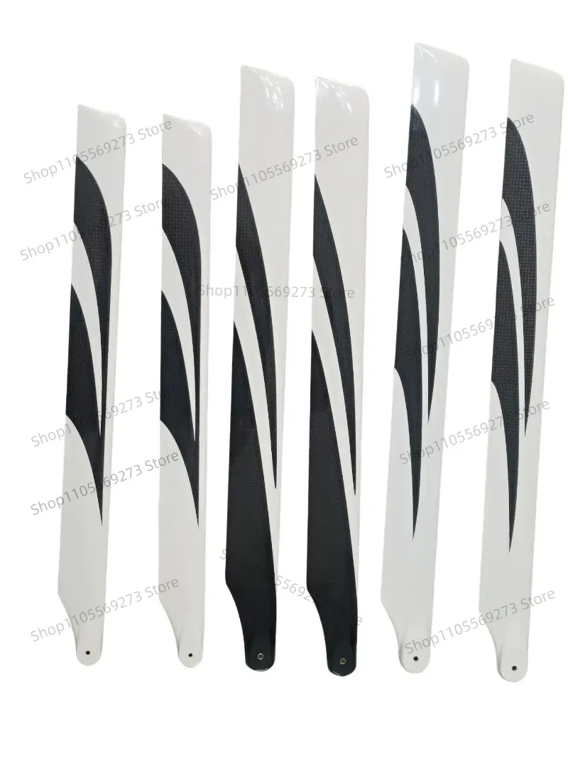 RC Helicopter Main Blade Carbon Fiber 470 520 550mm for 3D Flight Heli Replacement Parts Upgrades Kit