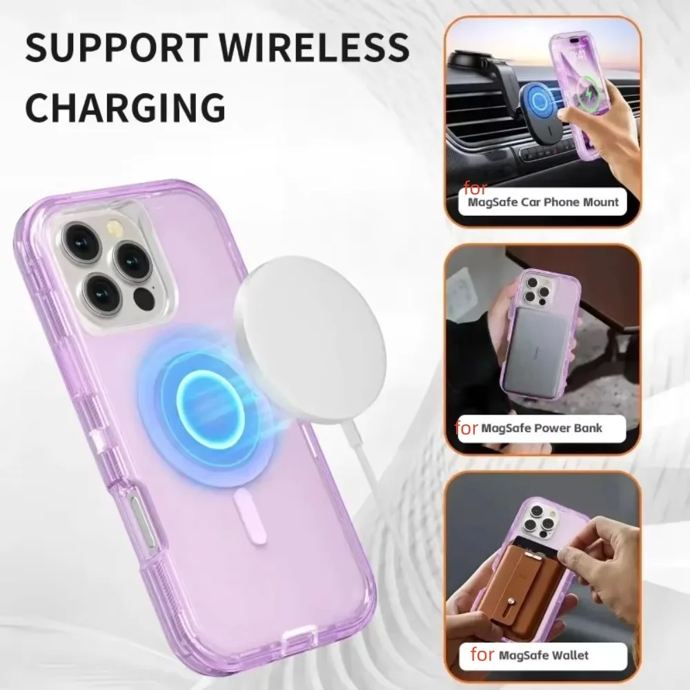 Magnetic Clear Shockproof Case for iPhone 4