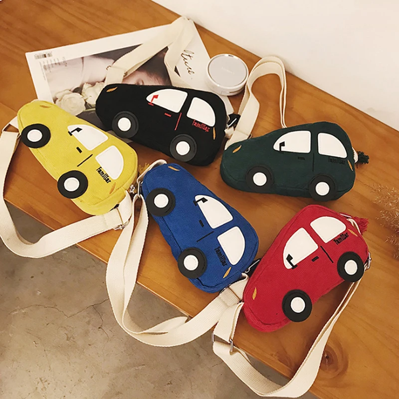 Creative Cartoon Car Crossbody Bag For Kid Zipper Models Cartoon Car Coin Purse Multifunction Shoulder Bag Models Bag Gifts