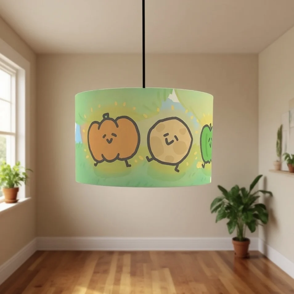 

Подвесной светильник с милыми овощами, причудливый декор, уютная мультяшная лампа для спальни и столовой