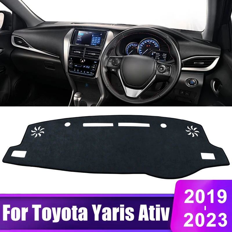 

For Toyota Yaris Ativ 2019 2020 2021 2022 2023 Car Dashboard Cover Instrument Desk Sun Shade Mat Non-slip Pad Accessories