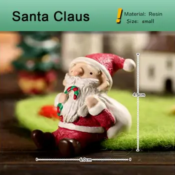 Nová vánoční miniaturní figurka stromeček dárek sněhulák medvěd jelen kreslený zvířecí model domeček pro panenky domácí zahradní dekorace příslušenství 8 nejlepší prodej miniaturní vánoční figurky - №2