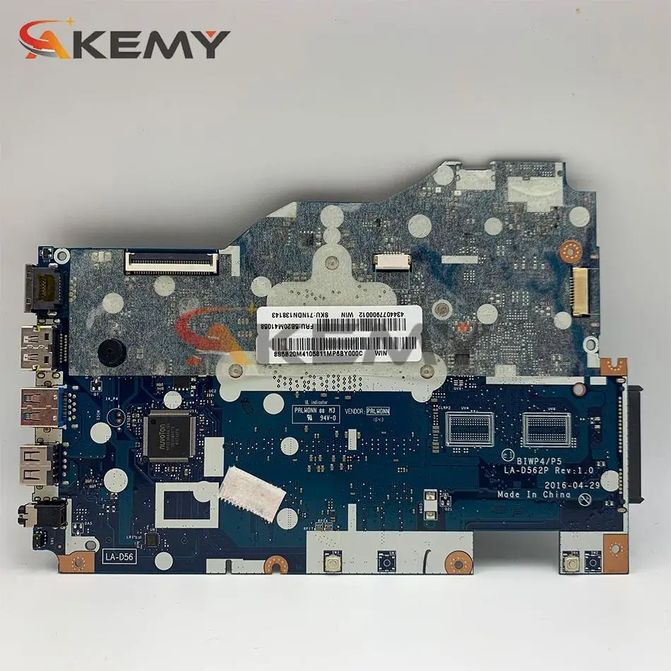 Placa base para ordenador portátil Lenovo Ideapad 110-15ISK LA-D562P 5B20L8290211 5B20M8165911 Pentium i3i5i7 placa base para portátil de 6. a generación