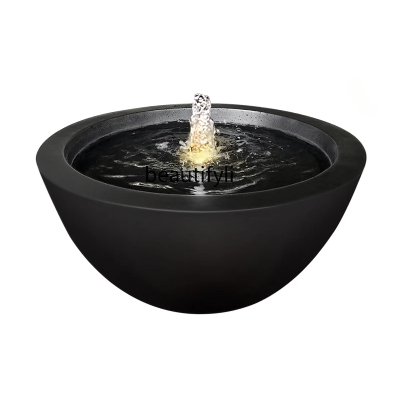 Flowing Water Ornaments Fountain Waterscape Simple Water System Courtyard Outdoor Decoration Water Bowl Floor Jubao