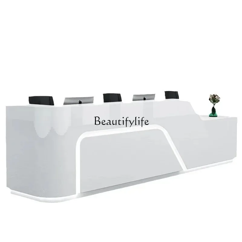 

FG10Front desk Reception desk Painting company Desk Simple modern imitation marble