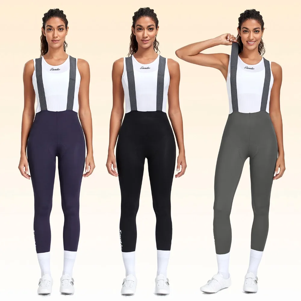 

Santic Women Cycling Pants for Spring and Autumn Road Cycling Quick Drying Breathable Cycling Bib Long Pants TL25C04283