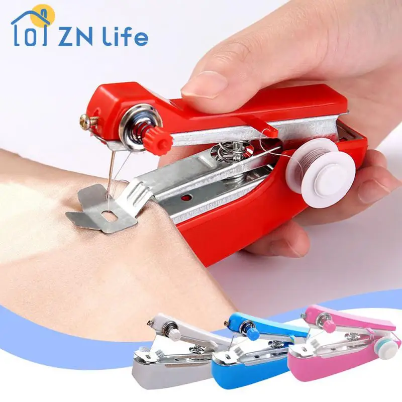 Small Sewing Machine Home Manual Pocket Sewing Machine Portable Mini Travel PP Sewing Box Sewing Kits Set Multifunctional Sewing