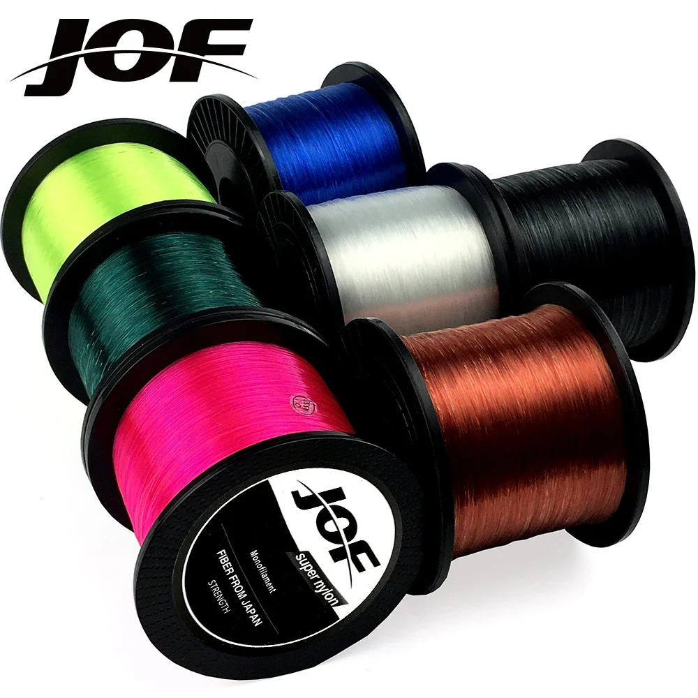 JOF 1000M 500M Nylon Fishing Line Japanese Durable Monofilament Rock Sea Fishing Line Thread Bulk Spool All Size 0.8 To 8.0