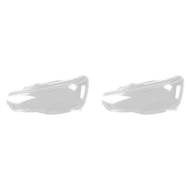 2X Car Left Headlight Shell Lamp Shade Transparent Lens Cover Headlight Cover For Lancer EX 2010-2016