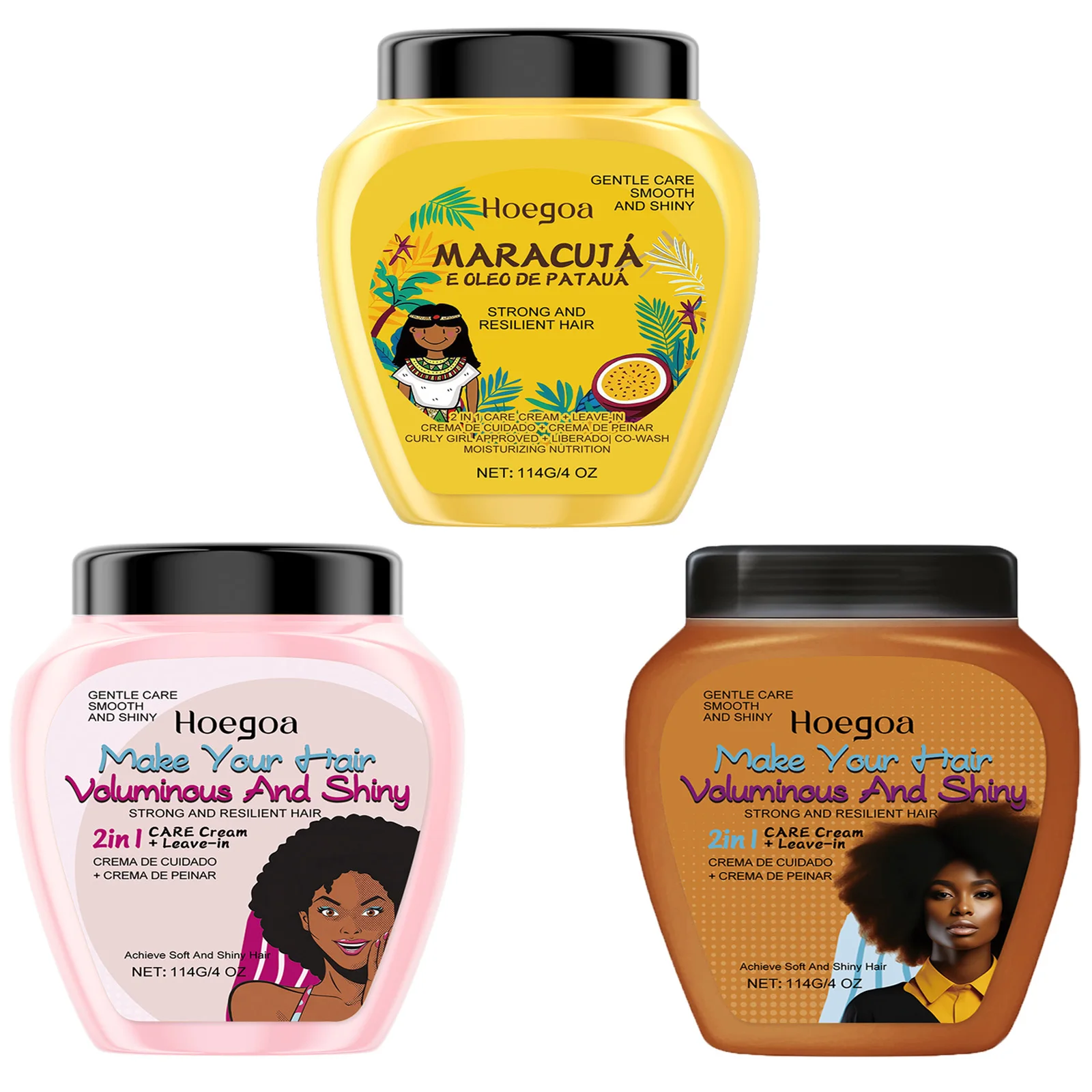 Crema Acondicionadora Sin Enjuague con Queratina Vegetal y Aceite de Argán - Reparadora y Control de Frizz para Cabello Rizado Seco y Dañado, Potenciador del Brillo