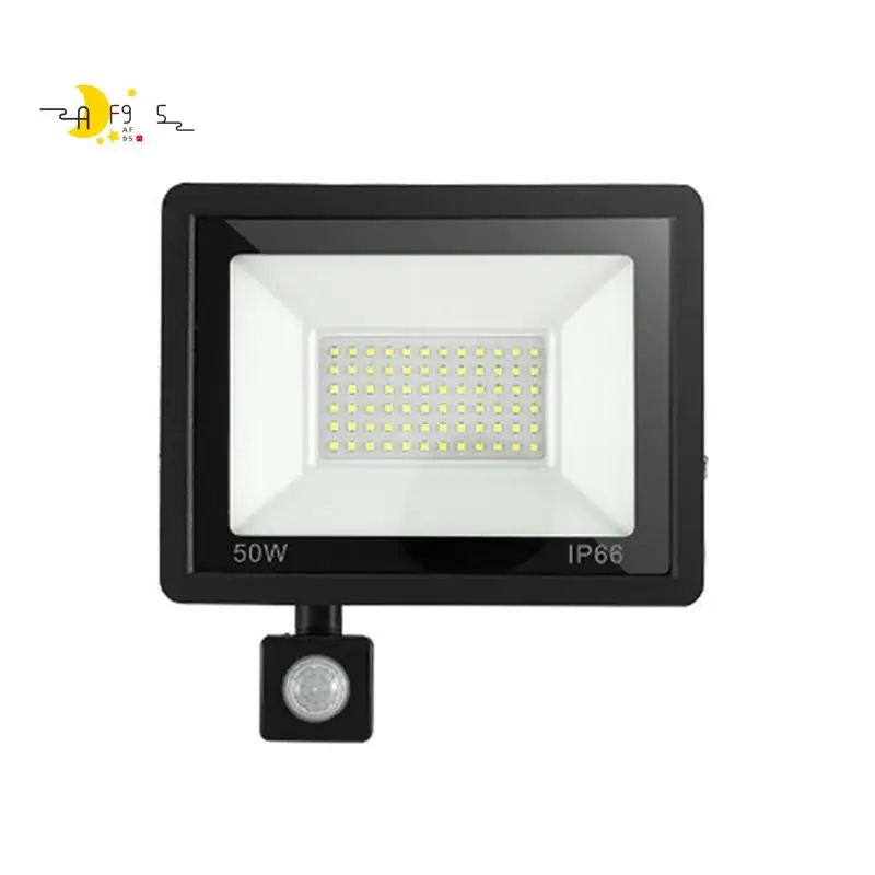 

AF95-Outdoor Safety Light With Motion Sensor - 50W Led Floodlight Powered By Main Power Supply, IP66 Waterproof Pir Light