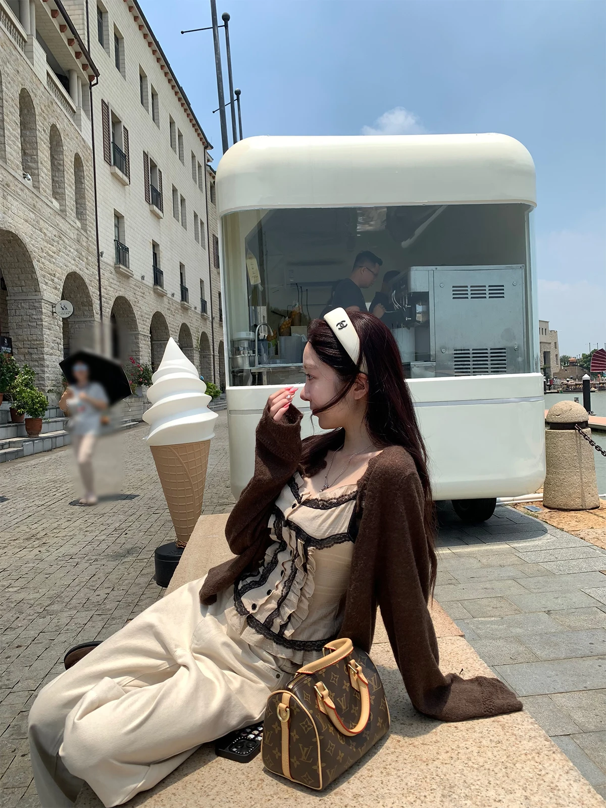 

Fheer Antique Love Square Collar Lace Trim ter Vest Women's ort Svel Top Commute Sle Polyester Fabric